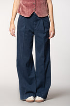 Ny Wide Pinces pantalon chino femme en coton et cachemire wide leg 