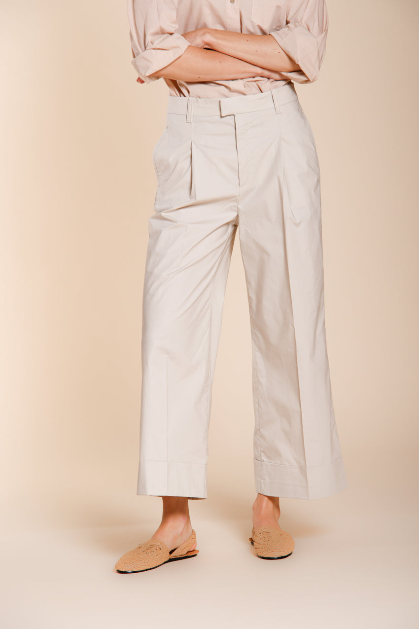 New York Wide women's chino pants in parachute canvas wide leg