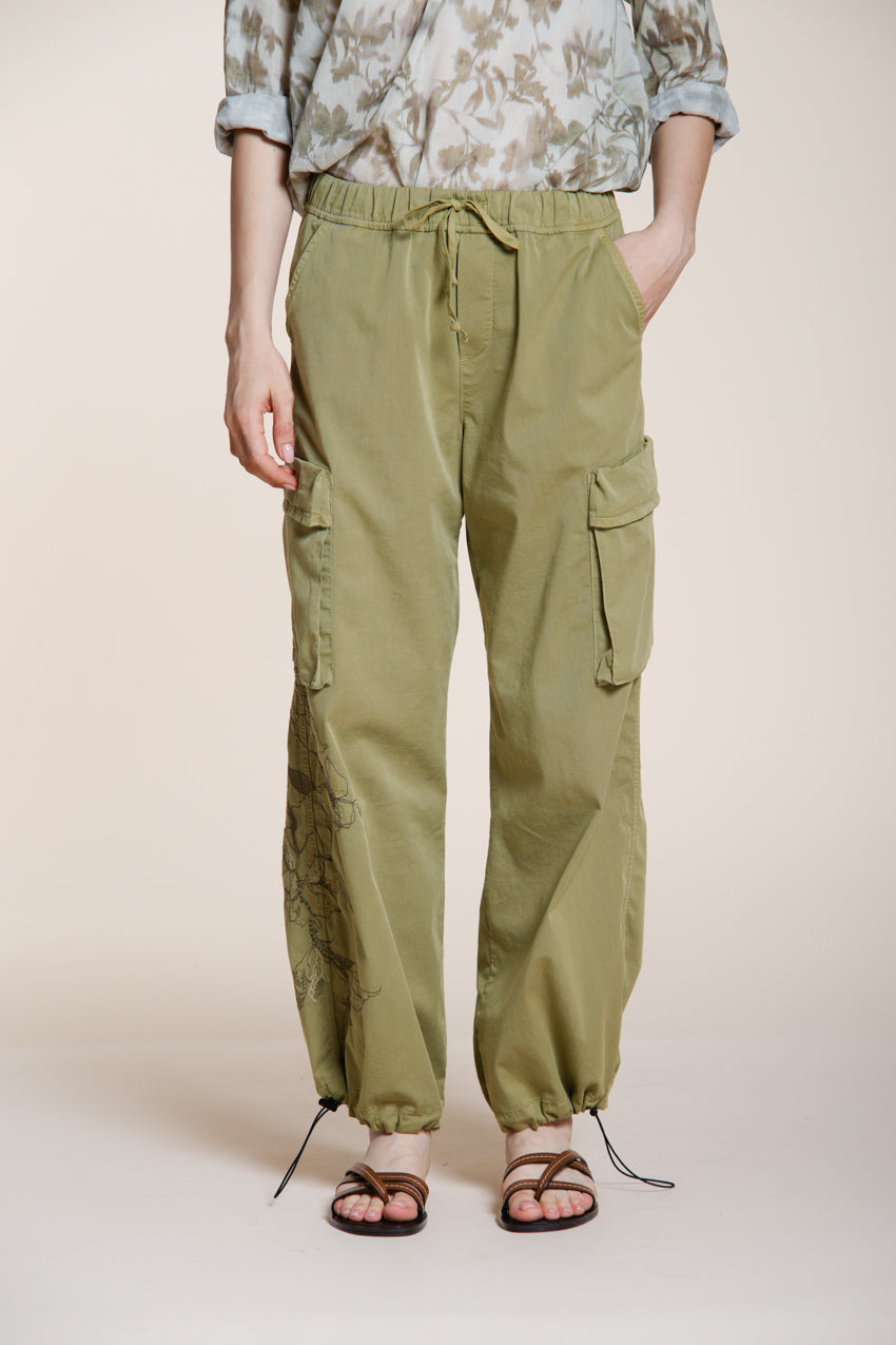 Francis pantalon cargo femme en twill wide leg
