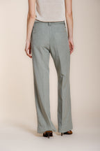 New York Studio pantalon chino femme en twill de coton et lin straight fit