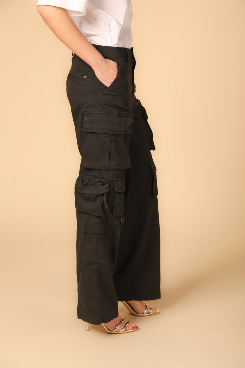 Image 2 de pantalon cargo pour femme, modèle New Hunter, en noir fit relaxed de Mason's