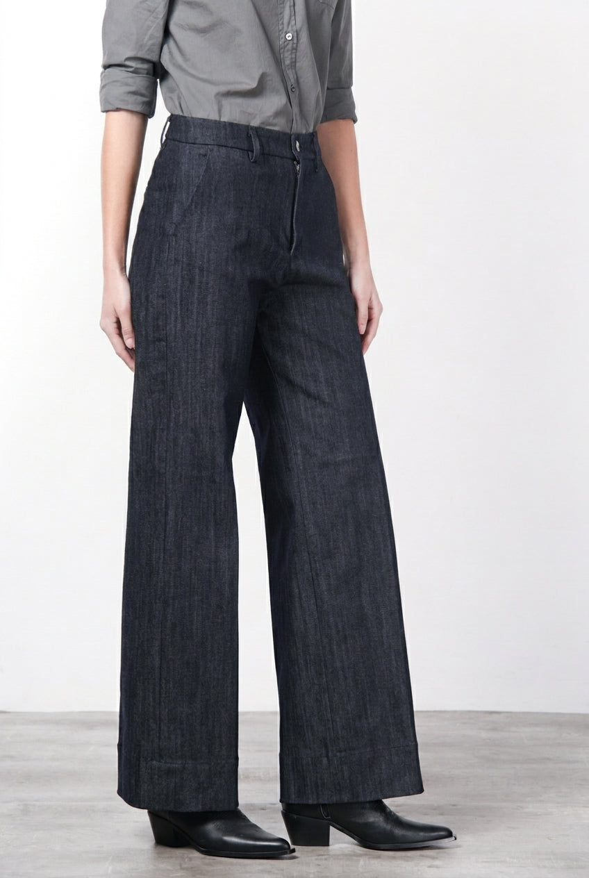 New York Studio pantalone chino donna in denim stretch straight fit