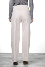 New York Studio pantalone chino donna in raso straight fit