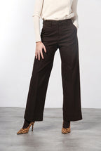 New York Studio pantalone chino donna in raso straight fit