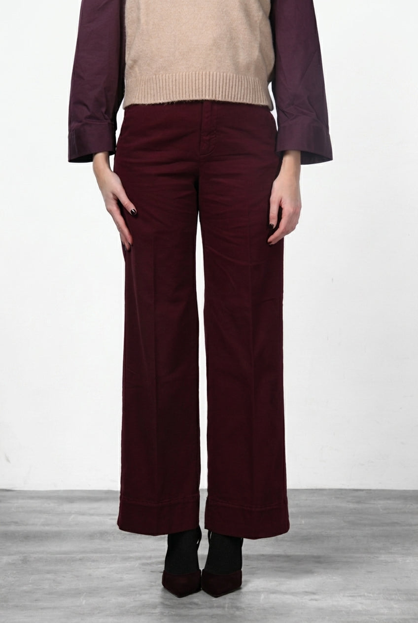 New York Studio Chinohose für Damen aus Satin mit straight fit