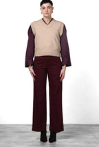 New York Studio Chinohose für Damen aus Satin mit straight fit