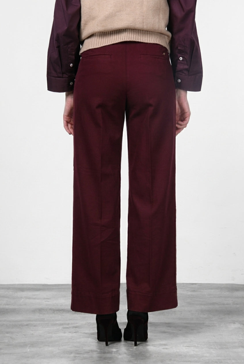 New York Studio Chinohose für Damen aus Satin mit straight fit