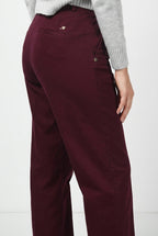 New York Studio Chinohose für Damen aus Satin mit straight fit