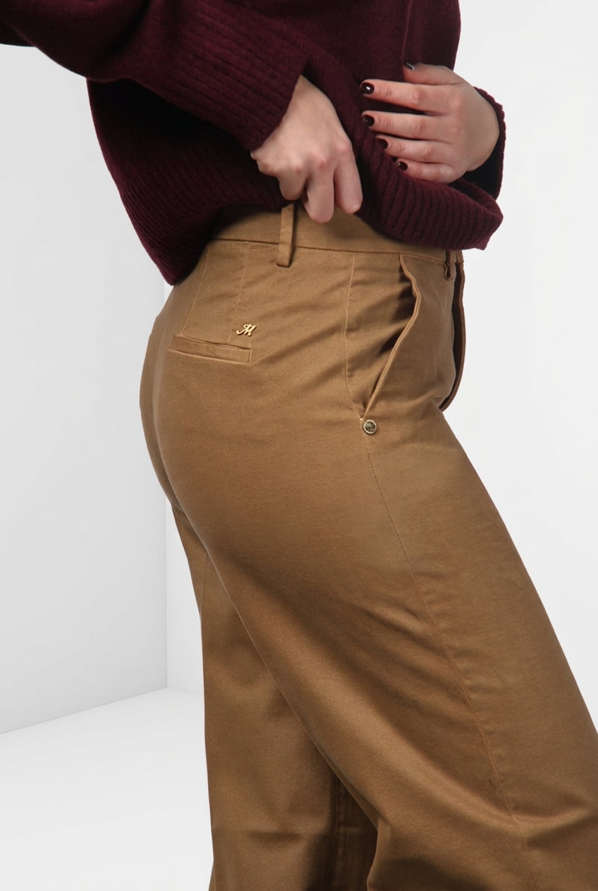 New York Studio women’s chino pants in satin with straight fit
