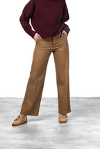 New York Studio pantalone chino donna in raso straight fit