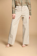 New York Studio pantalone chino donna in twill di cotone wide leg