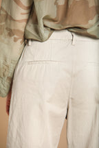 New York Studio pantalone chino donna in twill di cotone wide leg