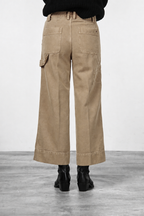 Dallas Wide pantalone chino donna in canvas straight fit