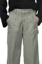 Dallas Wide pantalone chino donna in canvas straight fit