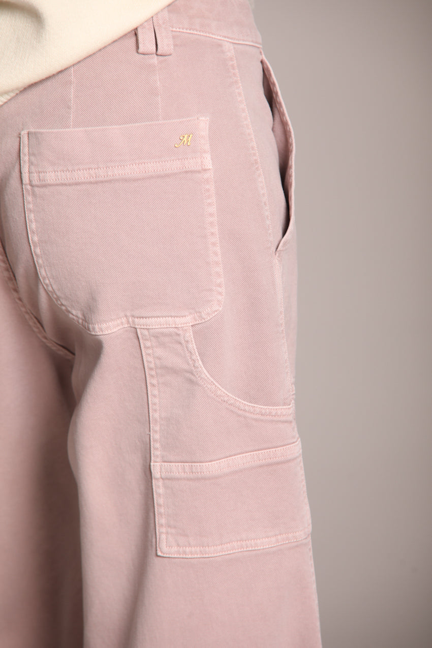 Foto 2 Dallas Wide pantaloni cargo donna in gabardina wide leg