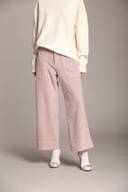 Foto 1 Dallas Wide pantaloni cargo donna in gabardina wide leg