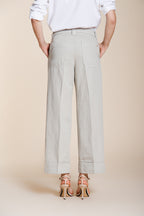 New York Studio Cropped pantalón chino mujer en lino y algodón straight fit