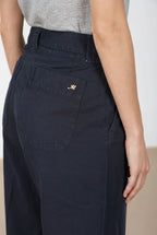 New York Studio Cropped pantalone chino donna in lino e cotone straight fit