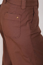 New York Studio Cropped pantalone chino donna in gabardina straight fit