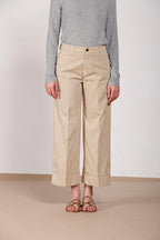 New York Studio Cropped pantalone chino donna in gabardina straight fit
