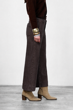 New York Studio Crop pantalone chino donna in twill stretch straight fit