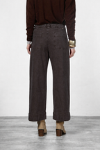 New York Studio Crop pantalone chino donna in twill stretch straight fit