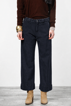 New York Studio Crop pantalone chino donna in twill stretch straight fit