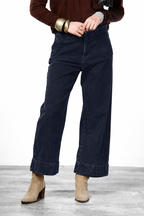 New York Studio Crop pantalone chino donna in twill stretch straight fit