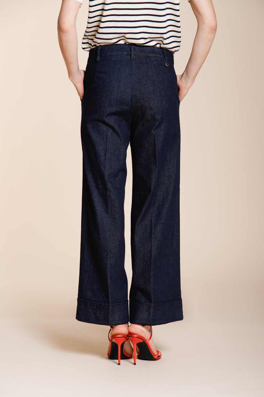 New York Studio Cropped City pantalón chino mujer en denim straight fit