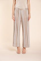 New York Studio Cropped City women's chino pants in striped jersey straight fit