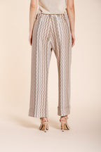 New York Studio Cropped City women's chino pants in striped jersey straight fit