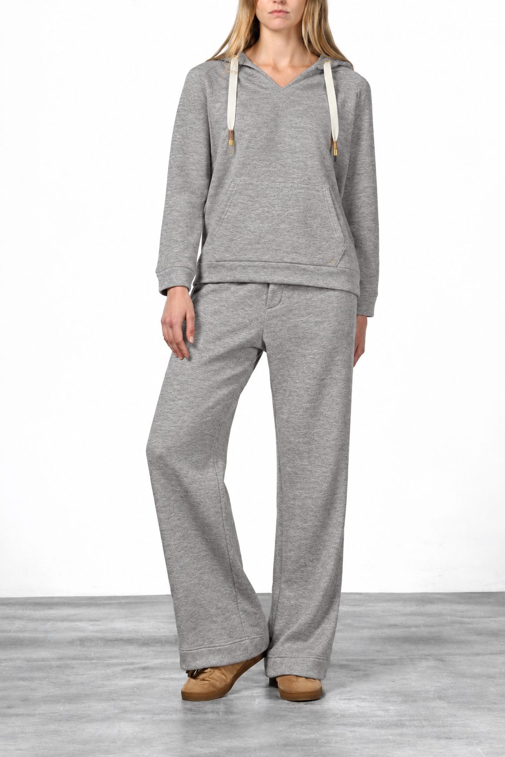 New York Studio Elax pantalón chino de mujer en jersey efecto punto straight fit