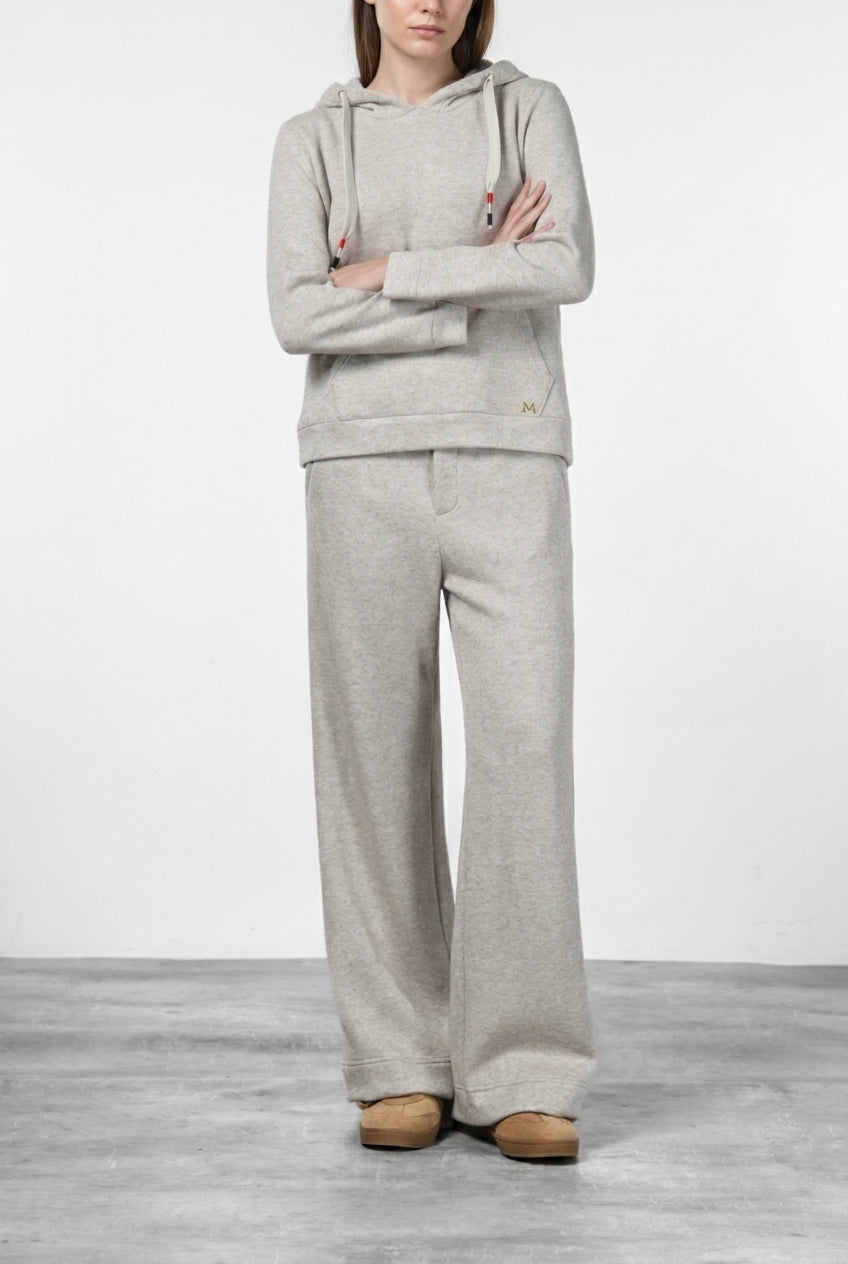 New York Studio Elax Chinohose für Damen aus Jersey mit Strickeffekt und straight fit