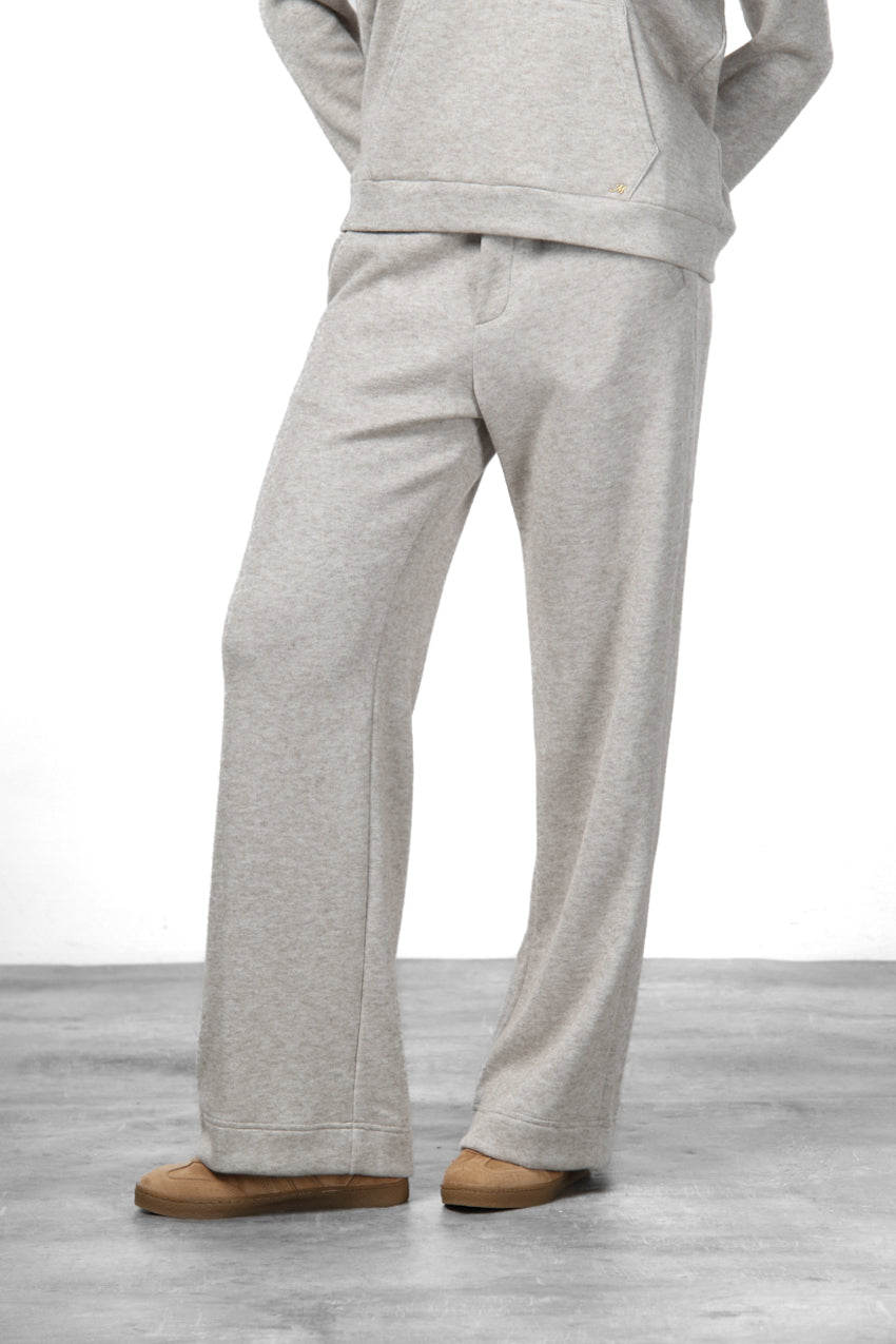New York Studio Elax Chinohose für Damen aus Jersey mit Strickeffekt und straight fit