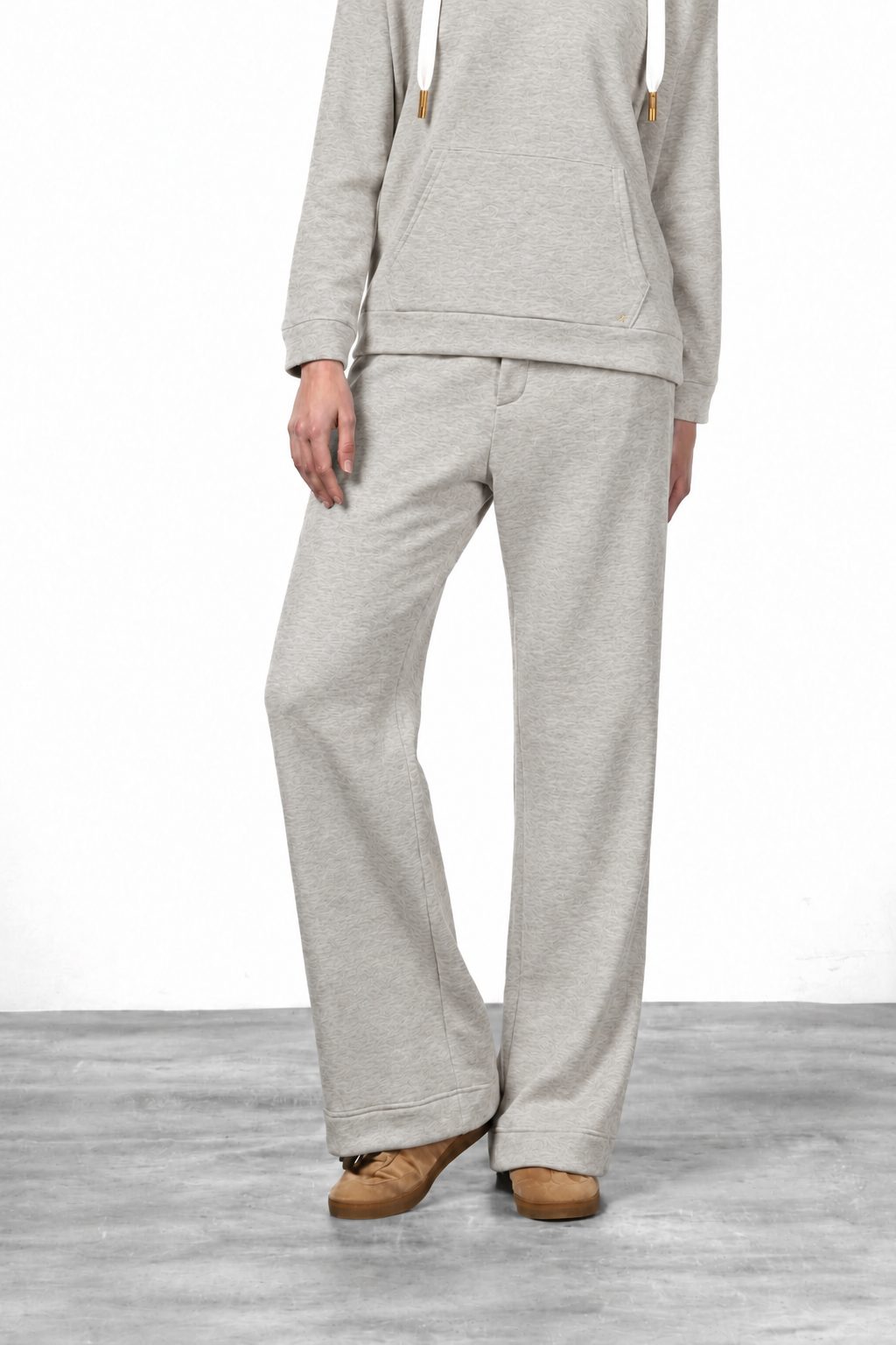 New York Studio Elax pantalón chino de mujer en jersey efecto punto straight fit