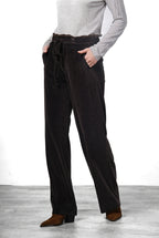 New York Studio Elax pantalón chino de mujer en terciopelo de pana ancha straight fit