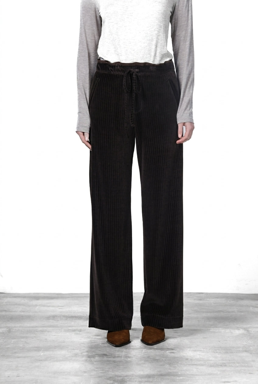 New York Studio Elax pantalón chino de mujer en terciopelo de pana ancha straight fit