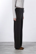 New York Studio Elax pantalón chino de mujer en terciopelo de pana ancha straight fit
