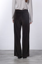 New York Studio Elax pantalón chino de mujer en terciopelo de pana ancha straight fit