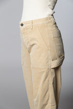 Dallas Wide L pantalon cargo femme en velours 1000 raies wide leg