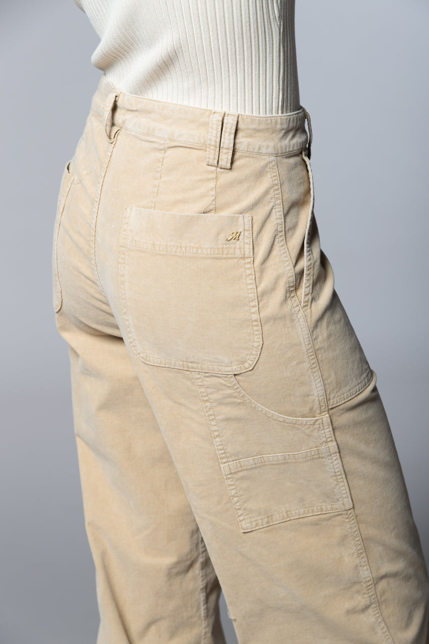 Dallas Wide L pantalon cargo femme en velours 1000 raies wide leg