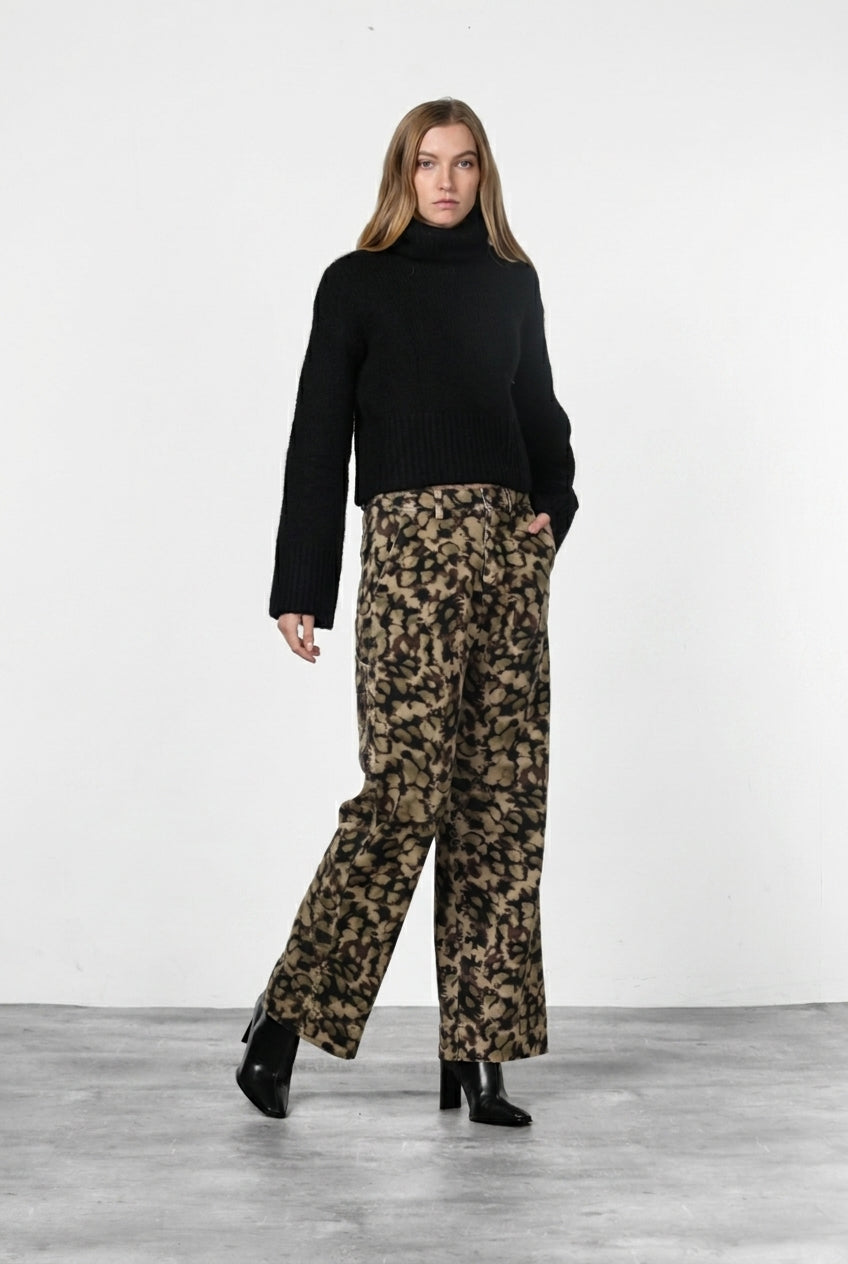 Dallas Wide Work pantalón chino de mujer en bull motivo camouflage straight fit