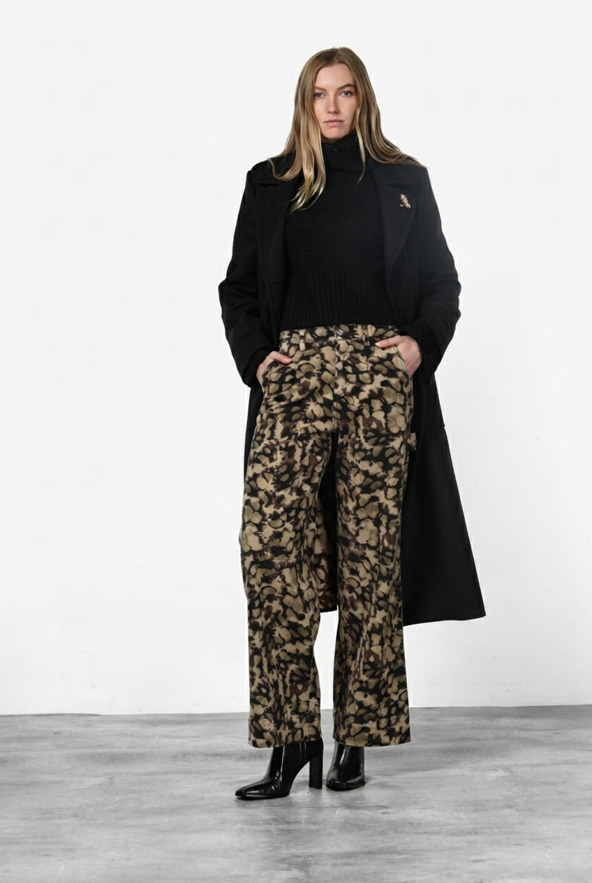 Dallas Wide Work pantalón chino de mujer en bull motivo camouflage straight fit