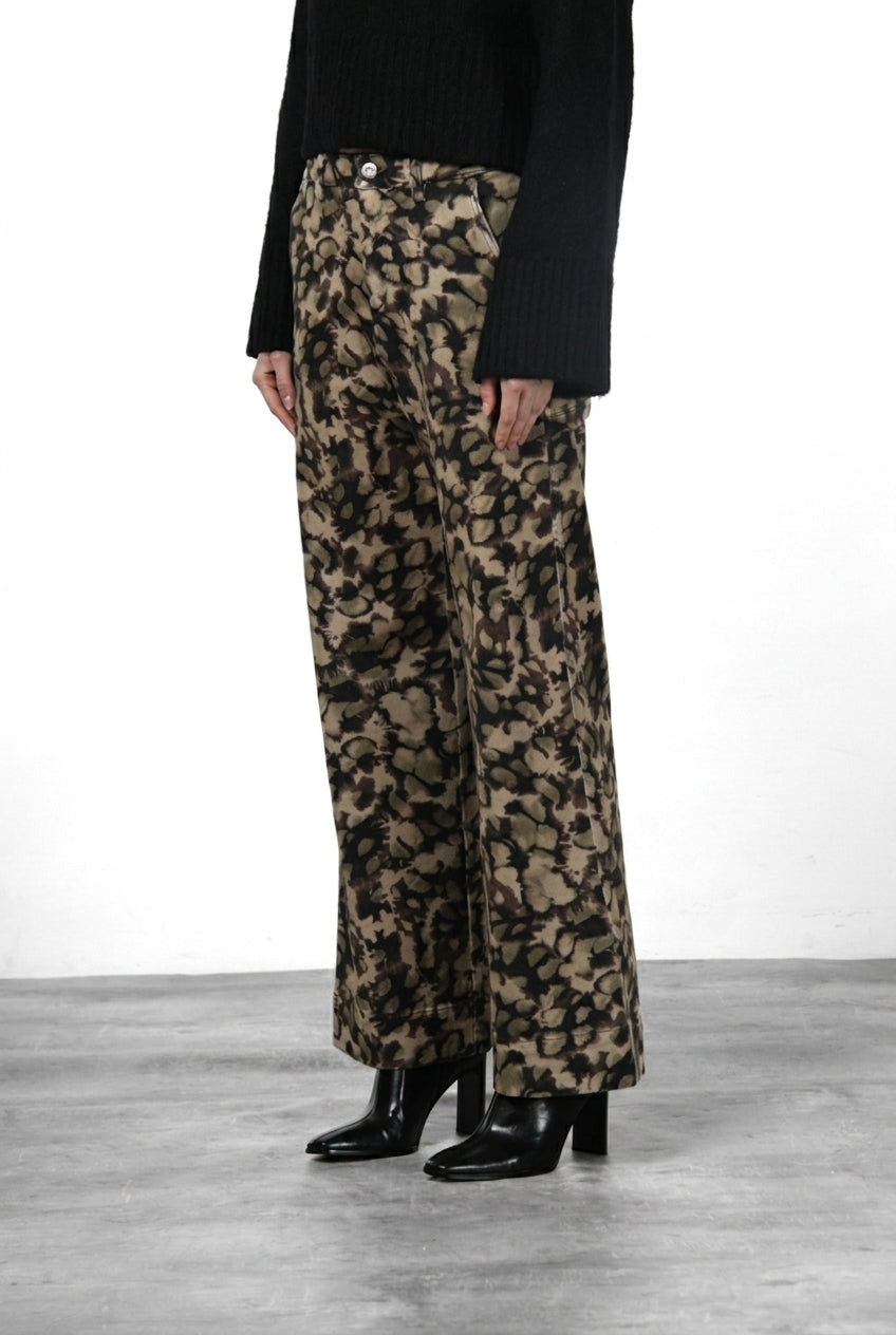Dallas Wide Work pantalón chino de mujer en bull motivo camouflage straight fit