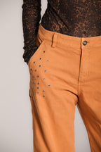 Foto 2 Dallas Wide Work pantaloni cargo donna in panama fiammata wide leg