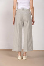 New York Studio Cropped pantalone chino donna in stuoia straight fit