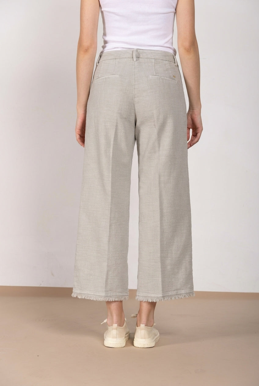 New York Studio Cropped pantalone chino donna in stuoia straight fit
