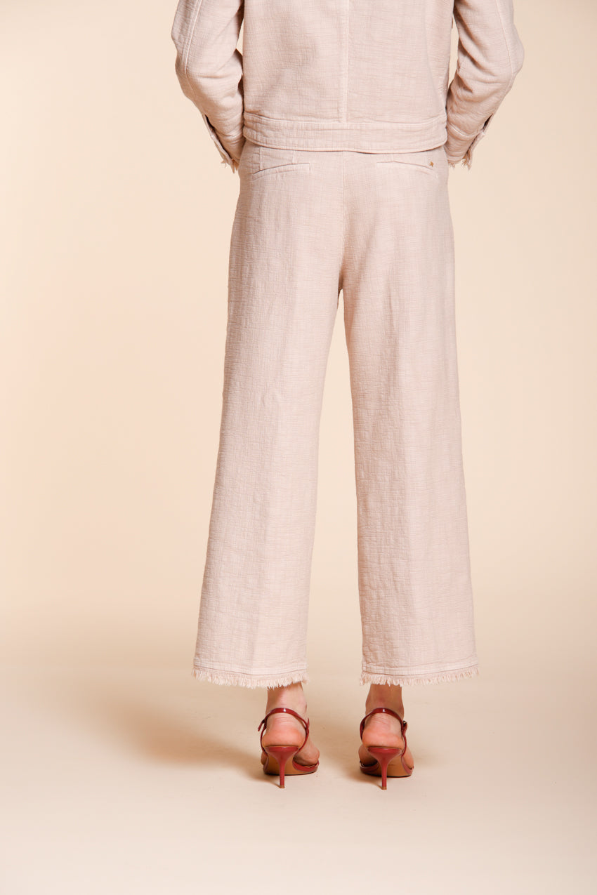 New York Studio Cropped pantalone chino donna in stuoia straight fit