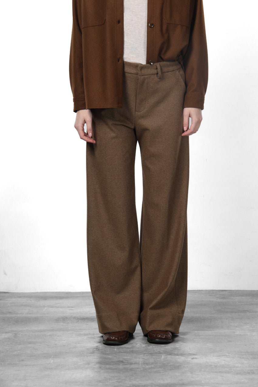 New York Studio Tailored pantalone chino donna in jersey flanella straight fit