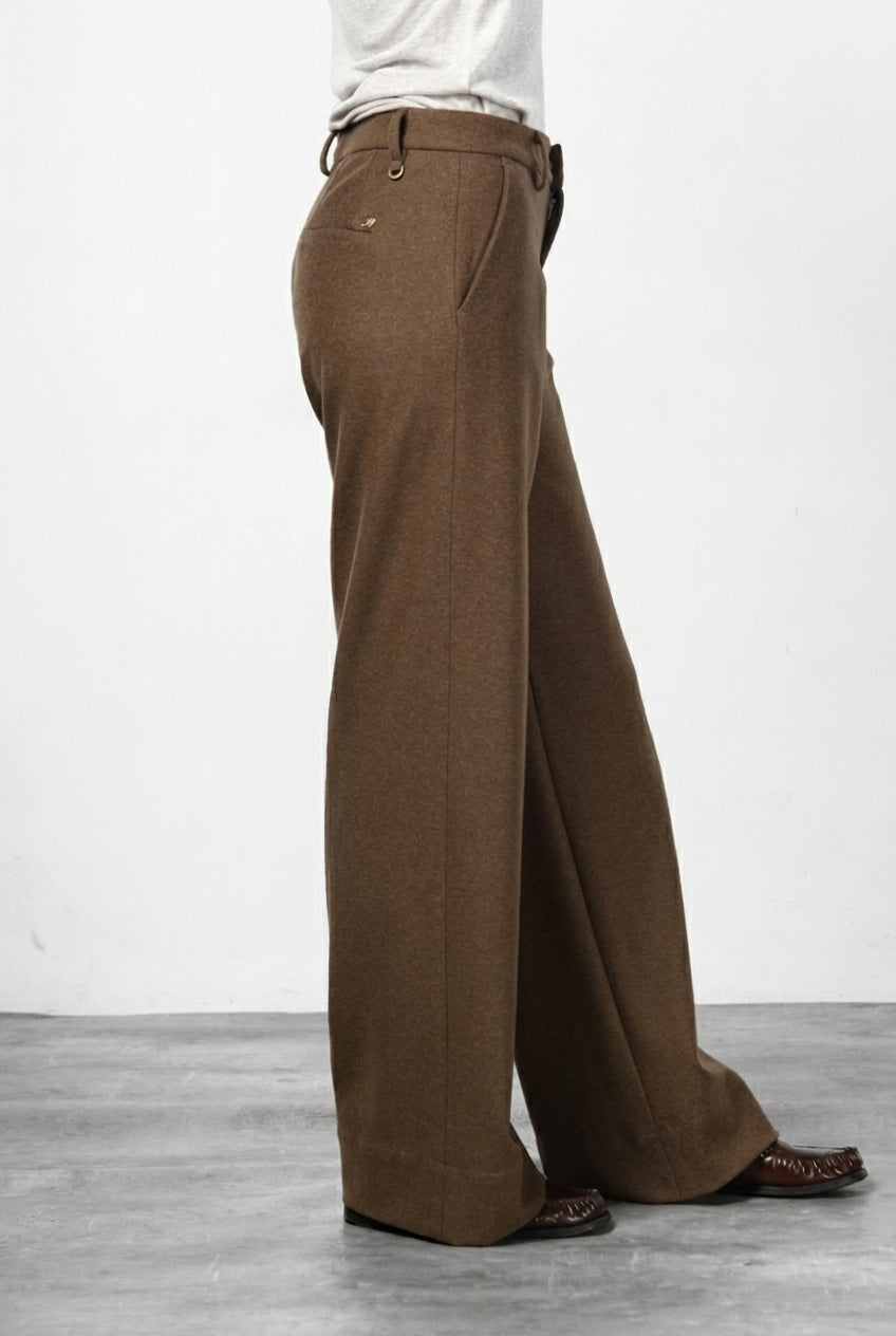 New York Studio Tailored pantalon chino femme en jersey flanelle straight fit
